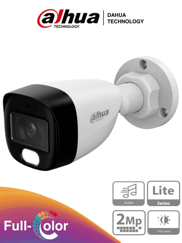 [DH-HAC-HFW1209CN-A-LED-S3] Cámara Bala DAHUA (2MP / Full Color / Audio)