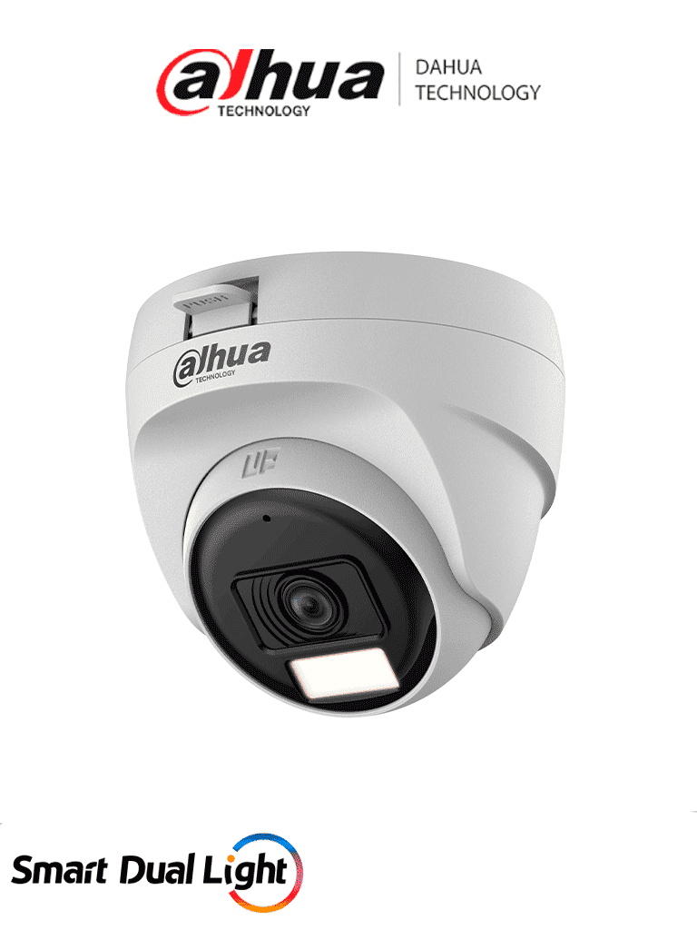 [DH-HAC-T1A21N-U-IL-A] Cámara Domo DAHUA (2MP / Dual Light / Audio)