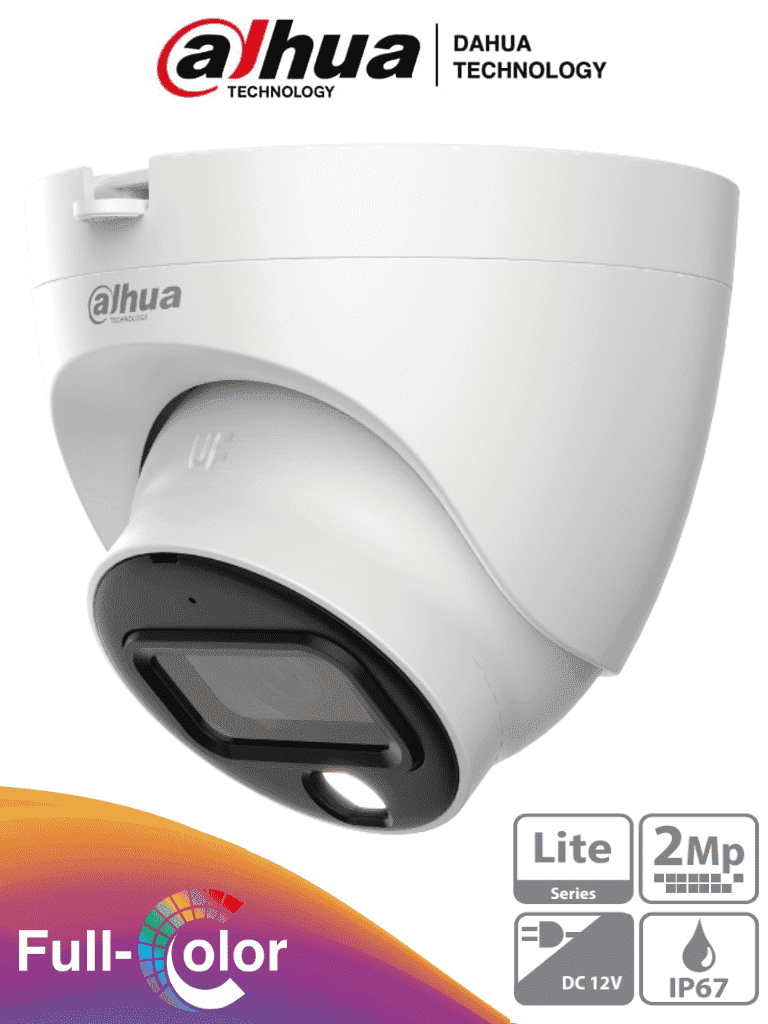 [DH-HAC-HDW1209TLQN-A-LED-S3] Cámara Domo DAHUA (2MP / Full Color / Audio)
