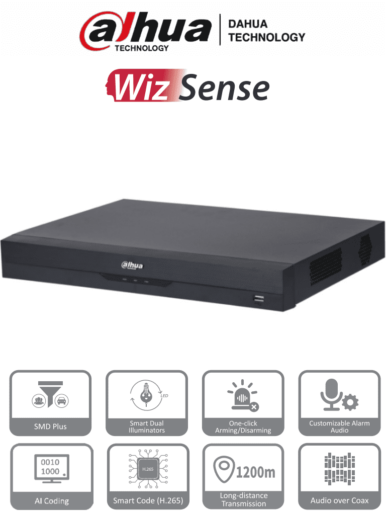 [DH-XVR4232AN-I] Grabador XVR Híbrido DAHUA (32 Canales / WizSense IA)